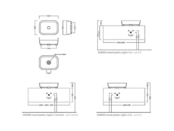 Раковина-чаша Hatria Happy Hour 55 A0Y2A025 Белая матовая фото