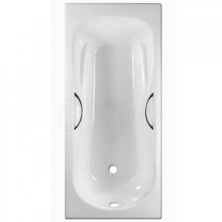 Чугунная ванна Byon B15 V0000221 170x75 с ручками и антискользящим покрытием фото