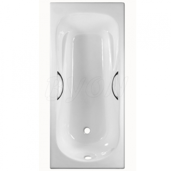 Чугунная ванна Byon B15 V0000221 170x75 с ручками и антискользящим покрытием фото