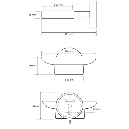 Мыльница настенная Bemeta Amber 155108042 медное золото фото