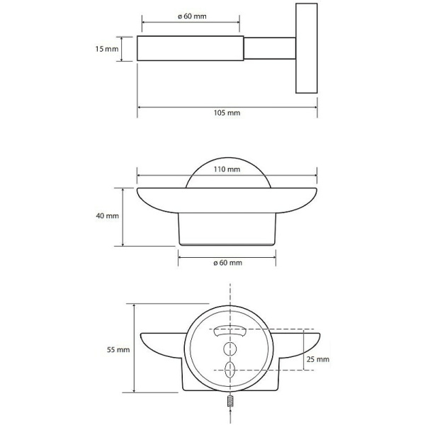 Мыльница настенная Bemeta Amber 155108042 медное золото фото