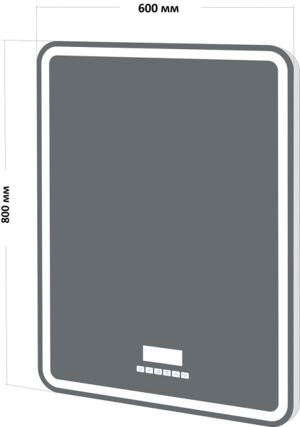 Зеркало Belbagno SPC-MAR-600-800-LED-TCH-RAD 60x80 с сенсорным выключателем/радио фото