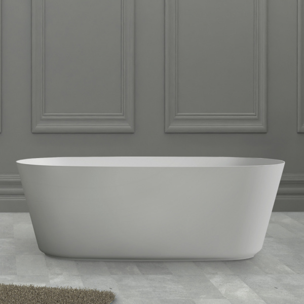 Ванна из искусственого камня Abber Stein AS9606 160x80 белая матовая фото