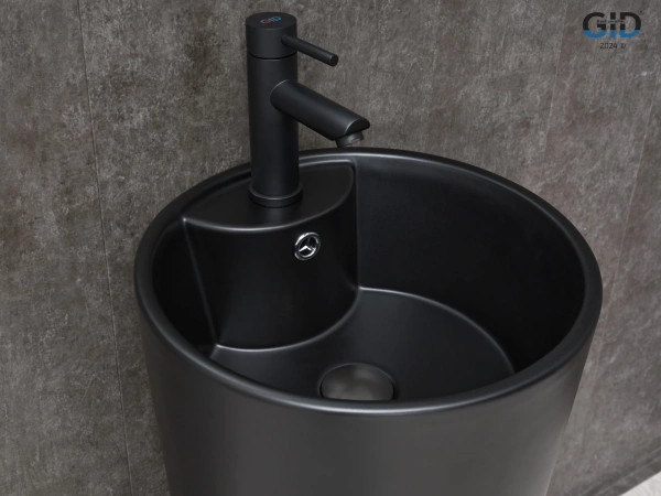 Напольная раковина GID Nb131bm 81120 40x40 черная матовая фото