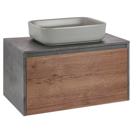 Тумба под накладную раковину Vincea Mesa VMC-2MS800TB 80 см м T.Oak + Beton фото