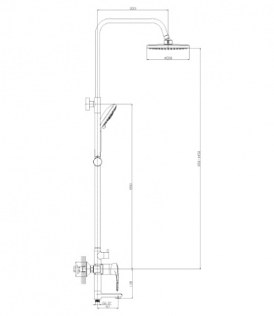 Душевая система (стойка) Rossinka T T40-46 фото