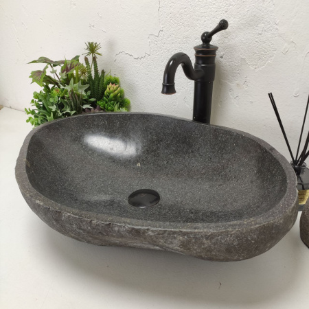 Накладная раковина из речного камня RS01476 (58*41*15) F23 фото