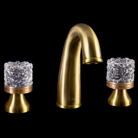 Смеситель для раковины двухвентильный Boheme Crystal 317-CRST фото