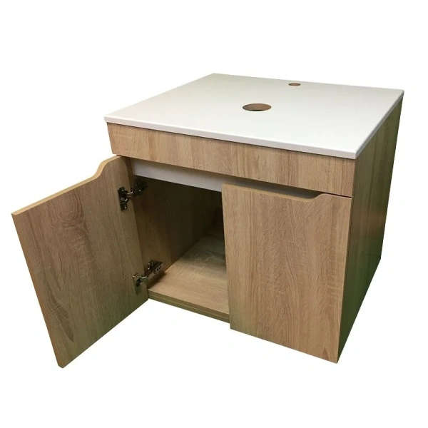 Тумба под раковину Sintesi Style STL.W7021 столешница белая / дуб сонома фото