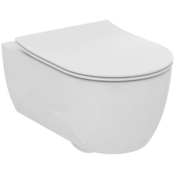 Подвесной унитаз безободковый Ideal Standard Blend Curve T465501 цвет: белый, с технологией смыва RimLS+ фото