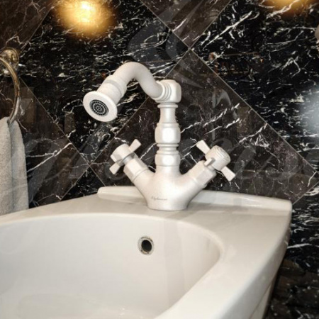 Смеситель для биде двухвентильный Elghansa Praktik 49A2660-Stone White фото