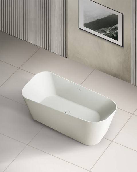 Ванна из искусственого камня Abber Stein AS9609 170x75 белая матовая фото