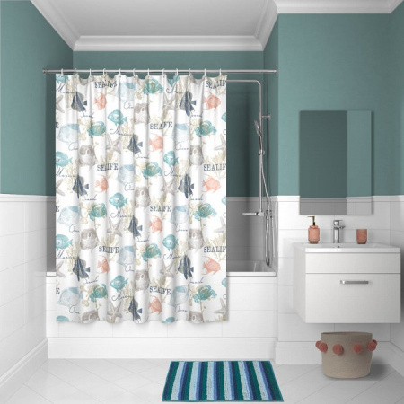 Текстильная шторка для ванной комнаты 200*180 Iddis Basic B23P218i11 фото