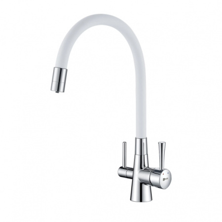 Смеситель для кухни с фильтром для воды Lemark Comfort LM3075C-White фото