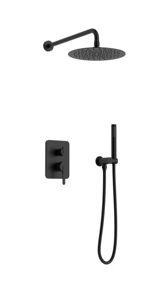 Душевая система скрытого монтажа AltroBagno Unione 040107MB черная матовая фото