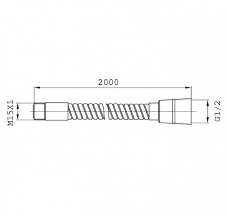 Шланг для ванны и кухни Omnires 062XLCR хром фото