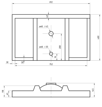 Раковина ASB Woodline Odensvik 80 32039 фото