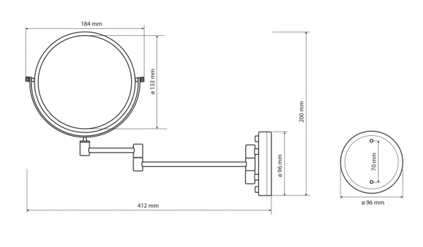 Зеркало косметическое для ванной Bemeta 106301705 фото