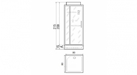 Душевая кабина River Tana Б/К 80 фото