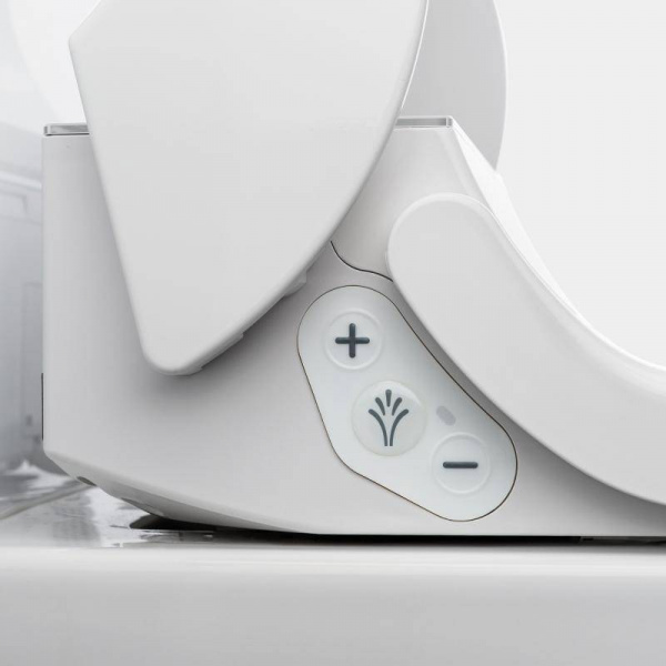 Унитаз подвесной Geberit AquaClean tuma comfort 146.294.SI.1 панель белое стекло фото