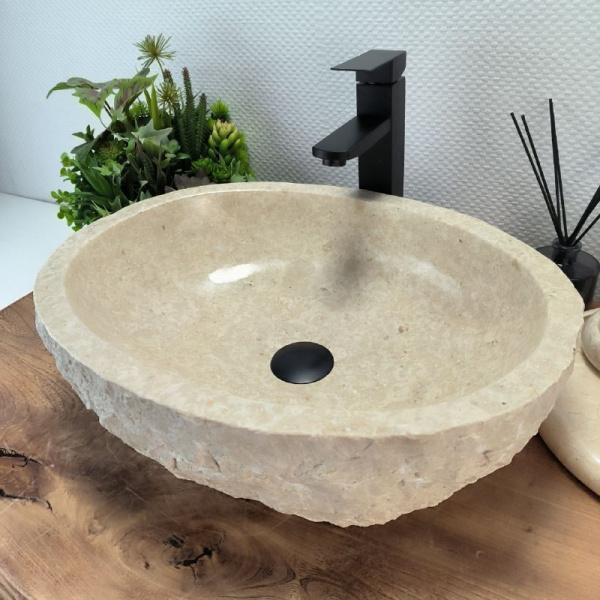 Раковина из мрамора Marble Cream MC-69258 50x40x15  фото