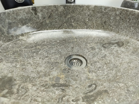 Раковина из мрамора Indo Oval Grey Tin Lip MO-00351 фото