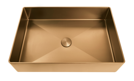 Накладная раковина из нержавеющей стали AltroBagno Solido 001023 RaSp матовая медь фото