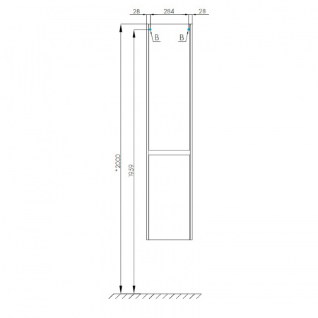 Шкаф-пенал Акватон Нортон 30 1A249403NT01 L/R фото