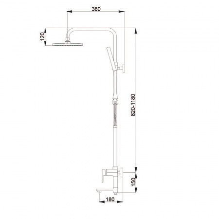 Душевая система (стойка) Raiber R0805 фото