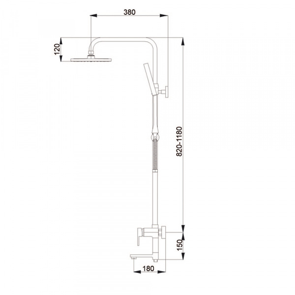 Душевая система (стойка) Raiber R0805 фото