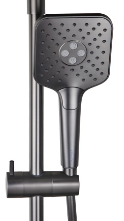 Душевая система с термостатом Kaiser Serio 05382-15 оружейная сталь фото