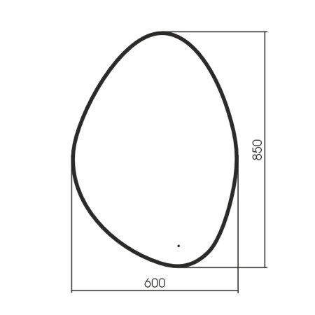 Зеркало с подсветкой AQUAme Lucas AQM9110B 60x85 черное фото