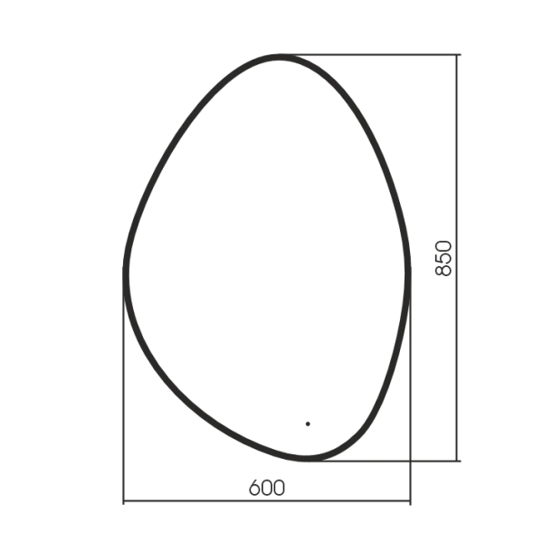 Зеркало с подсветкой AQUAme Lucas AQM9110B 60x85 черное фото