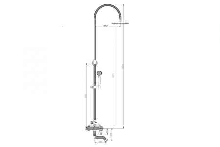 Душевая система (стойка) Zorg Antic A 402DS-BR фото