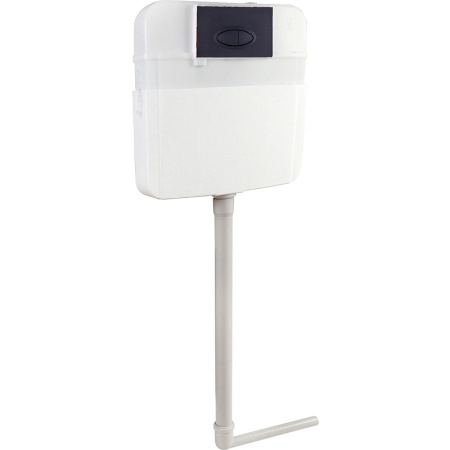 Бачок скрытого монтажа SantiLine SL-05 с черной матовой клавишей смыва фото