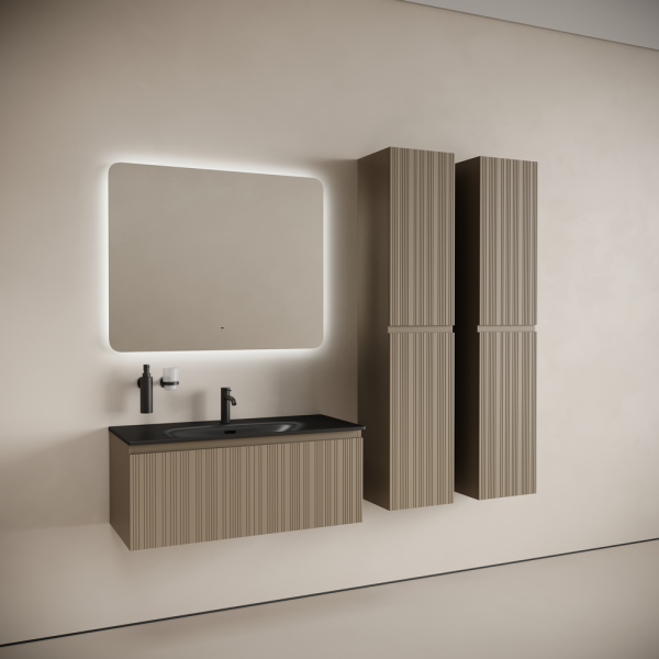 Тумба под раковину Sancos Code CD100GB серо- бежевая фото