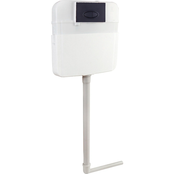 Бачок скрытого монтажа SantiLine SL-05 с черной матовой клавишей смыва фото