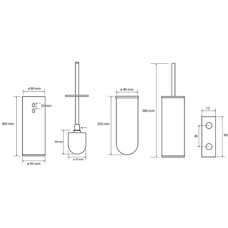 Ершик для туалета напольный Bemeta Brilo 161313060 золото фото