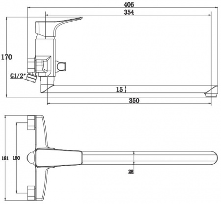 Смеситель для ванны с душем Kaiser Clever 76055 фото
