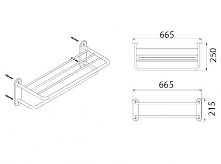 Полка для полотенец Fixsen Hotel FX-31015 фото