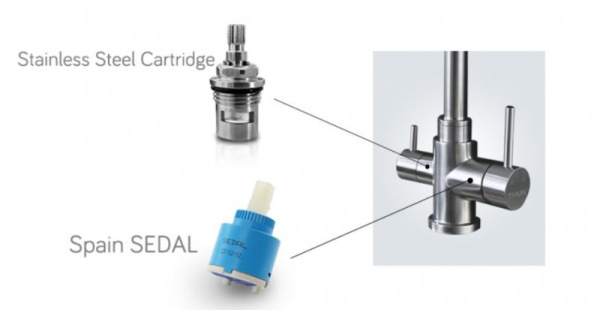 Смеситель для кухни с подключением к фильтру BelBagno BB-LAM15-IN сатин фото