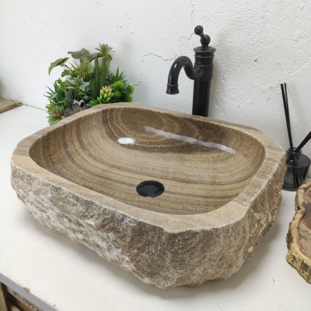 Накладная раковина из оникса Erozy Sunset EO-01437 (57*43*16) фото