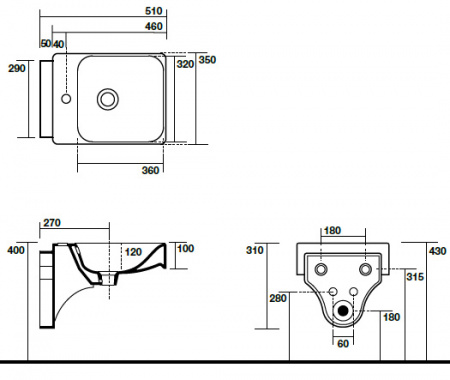 Биде подвесное Kerasan Cento 3524 bi*1 фото