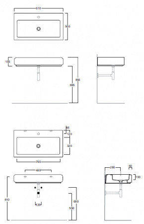 Подвесная раковина Simas Top e lavabi d'Arredo OH12 фото