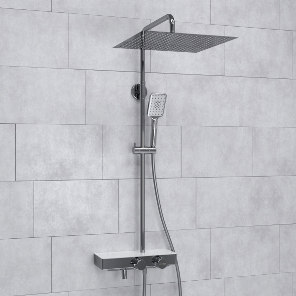 Душевая система (стойка) с термостатом WasserKRAFT Thermo A113.119.126.CH хромоникель фото