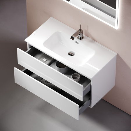 Тумба под раковину Sancos Urban UR90W белый глянец фото