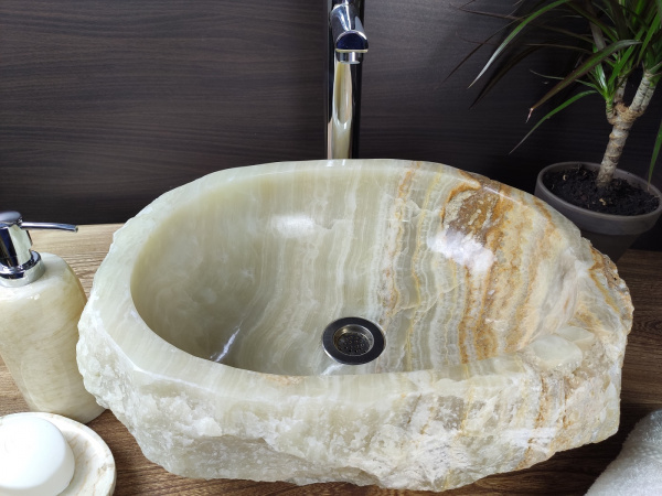 Накладная раковина из оникса Indo Erozy Green Hijau EO-00071 фото