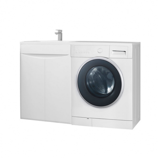 Тумба под стиральную машину Bellezza Олиссия-120 белая прямая фото