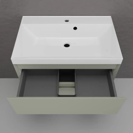 Тумба подвесная под раковину Style Line Манхэттен 70 ЛС-00002364 олива фото