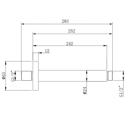 Держатель для верхнего душа Omnires RS22CR фото